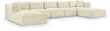 Shaggy - 7 Piece Modular Sectional With 2 Ottomans