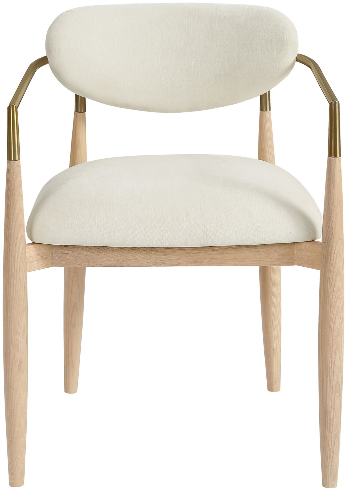 Riccio - Fabric Dining Arm Chair (Set of 2) - Natural Frame