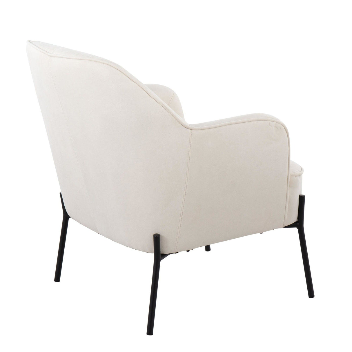 Daniella - Contemporary Accent Chair - Black Metal Legs