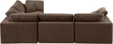 Comfy - 4 Piece Velvet Modular Sectional