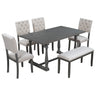 6 Piece Dining Set Retro Style