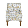 Floral Accent Armchair With Nailhead Trim