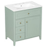 Modern Bathroom Vanity With Sink, 3 Drawers And Adjustable Shelf
