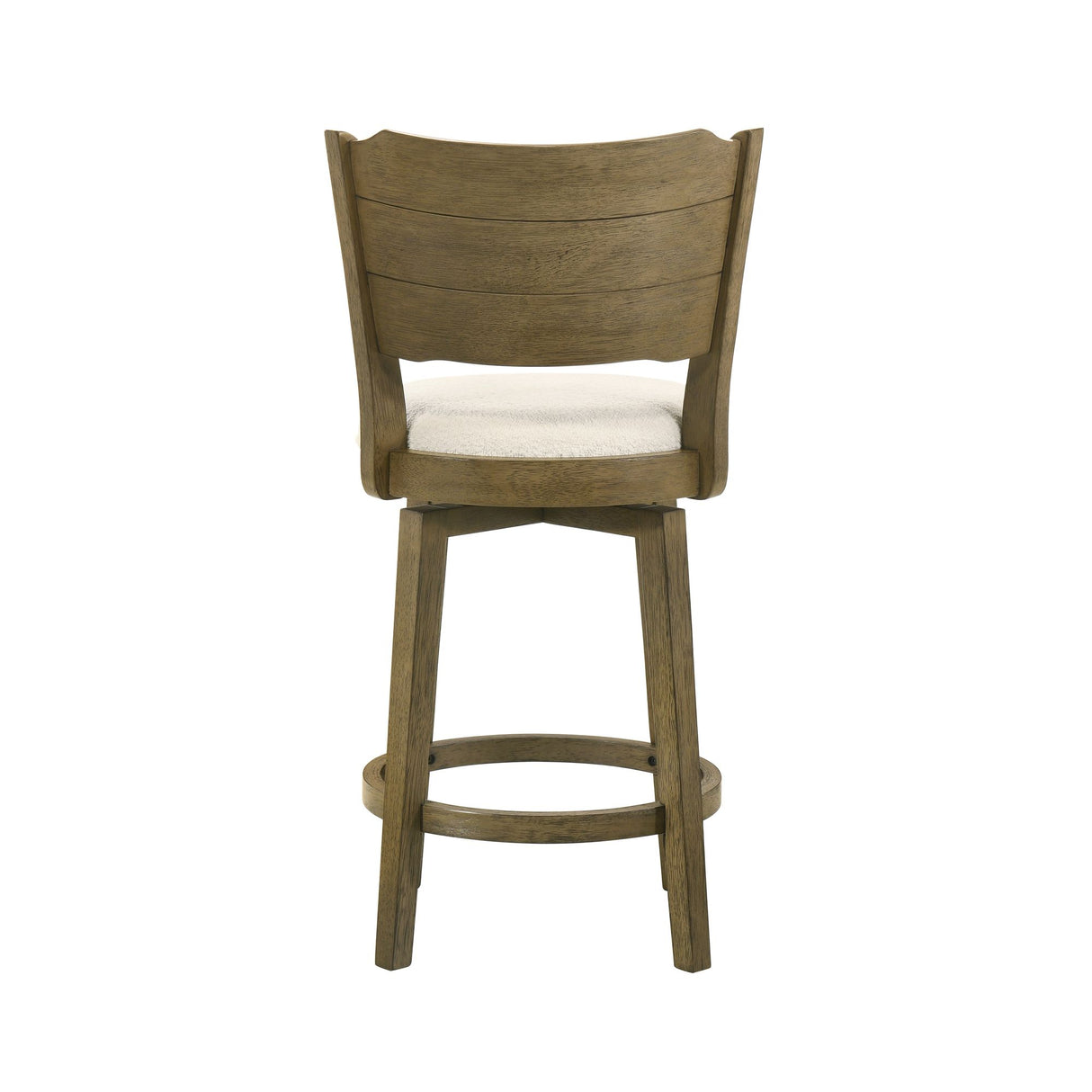 Winsley - Coastal Modern Swivel Wood Counter Height Kitchen Bar Stool