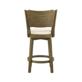 Winsley - Coastal Modern Swivel Wood Counter Height Kitchen Bar Stool