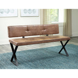 Carli - Upholstered Dining Bench - Antique Brown