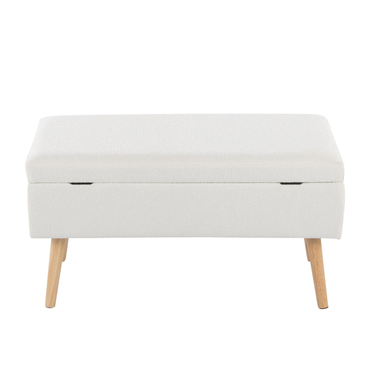 Storage - Bench - Natural Wood, Cream Fabric