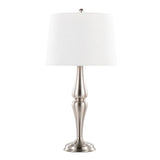 Sawyer - Contemporary Table Lamp (Set of 2) - Nickel / White