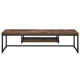 Bob - 16" TV Stand - Weathered Oak & Black Metal