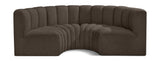 Arc - Boucle Fabric 4 Piece U-Shaped Modular Sofa