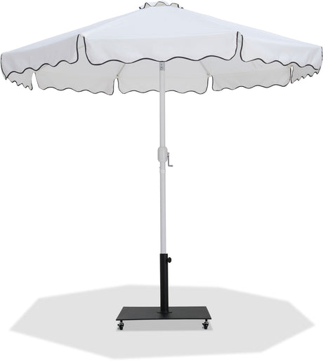 Amalfi - Aluminum Patio Umbrella - Black Base / White Pole