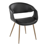 Curvo - Upholstered Chair (Set of 2) - Antique Copper Metal Legs