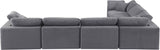 Comfy - 6 Piece Velvet Modular Corner Sectional