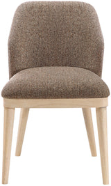 Valeo - Linen Textured Fabric Upholstered Dining Chair (Set of 2) - Painted Natural Base