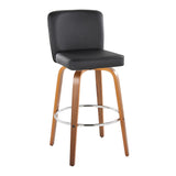 Henry - Fixed-Height XL Barstool (Set of 2) - Walnut Wood