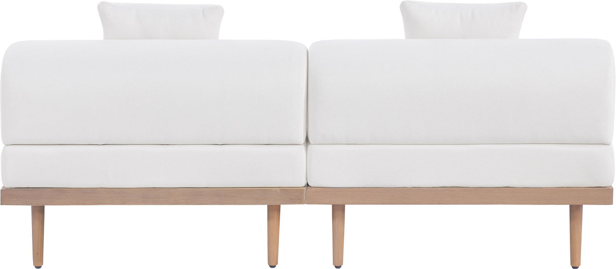 Laguna - 2 Piece Resilient Water Resistant Fabric 71" Outdoor Patio Armless Modular Loveseat