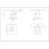 Tracker - End Table - Brown White
