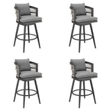 Zella - Outdoor Patio Swivel Counter Stool Set