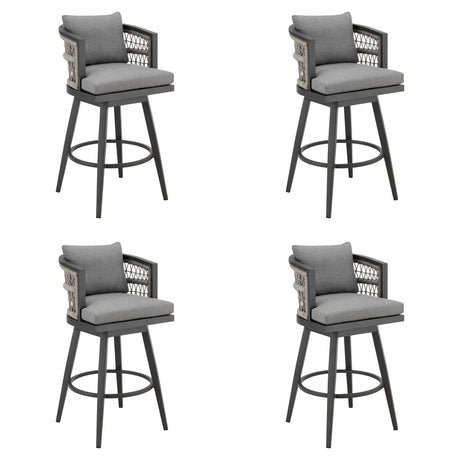 Zella - Outdoor Patio Swivel Counter Stool Set