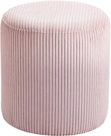 Roy - Round Microsuede Ottoman / Stool