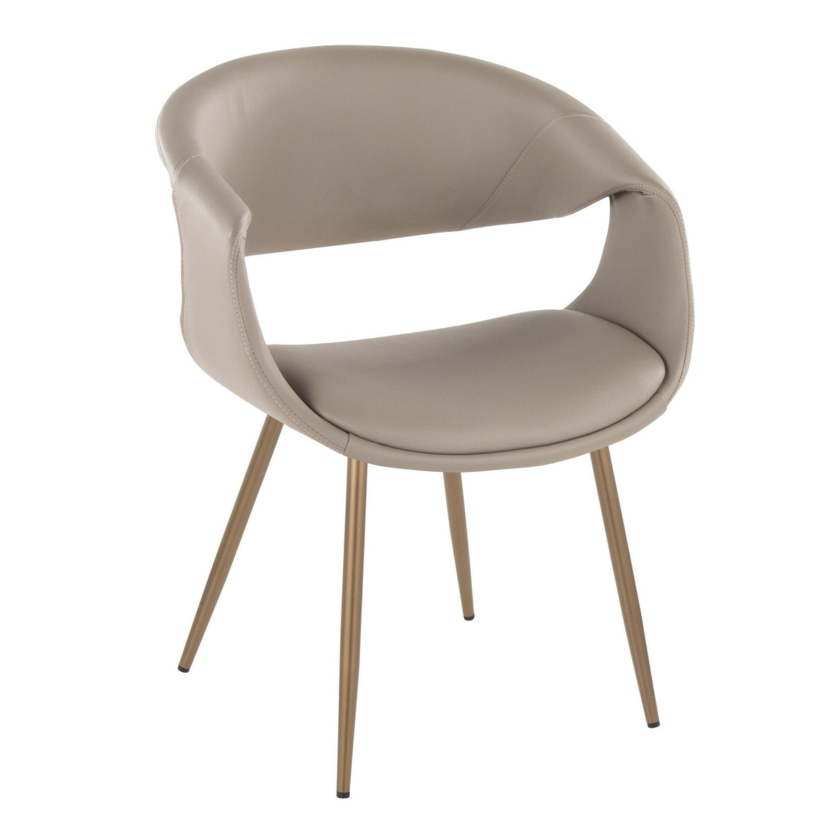 Curvo - Upholstered Chair (Set of 2) - Antique Copper Metal Legs