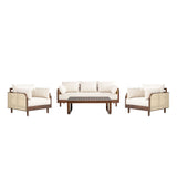 Wavefront - 4-Piece Outdoor Conversation Set With Cushions