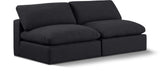 Comfy - Linen Modular Armless Sofa 2 Seats