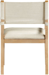 Avon - Linen Textured Performance Fabric Upholstered Dining Arm Chair