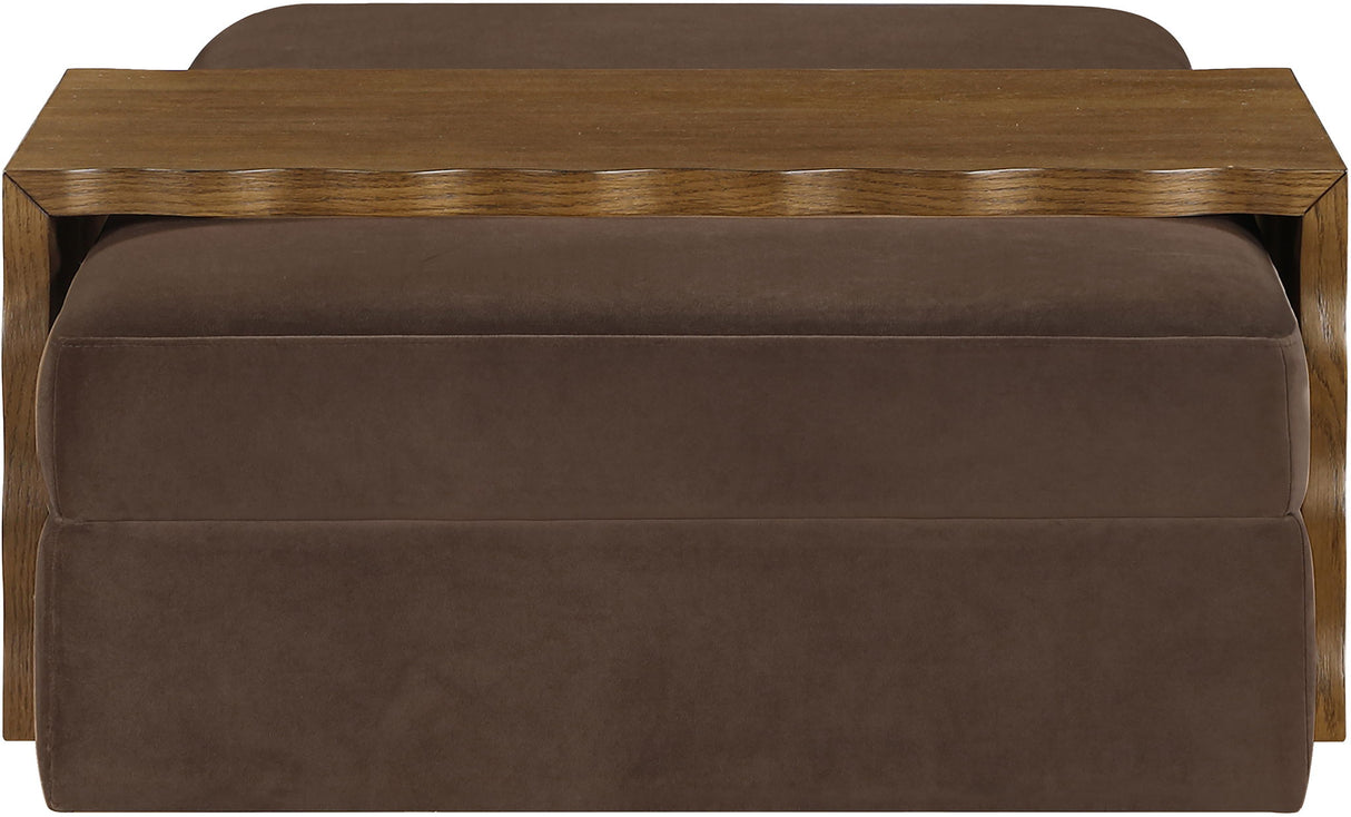 Woodra - Velvet Coffee Table/Ottoman