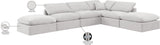 Indulge - Velvet 6 Piece Modular Armless Sectional