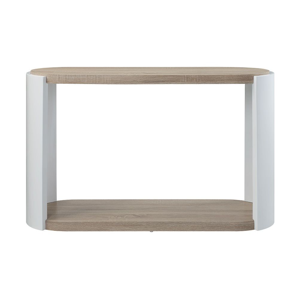Zoma - Sofa Table - Oak & White High Gloss
