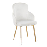 Dahlia - Contemporary Dining Chair (Set of 2) - Gold Metal Frame