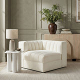 Rummi - Velvet Performance Fabric Upholstered Modular Corner Chair