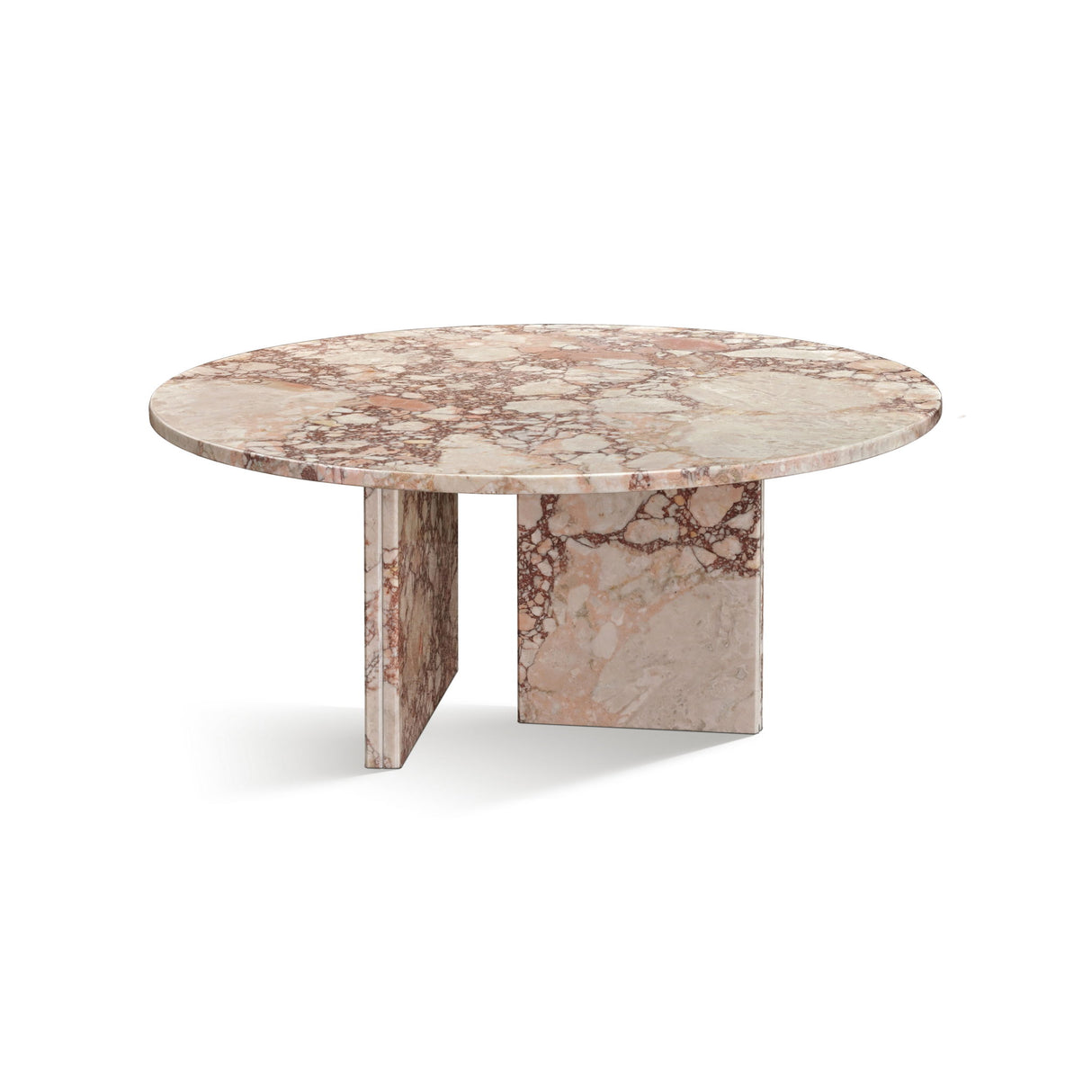 Diamond - Marble Coffee Table With Polished Surface For Living Room - Pink