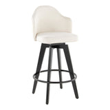 Ahoy - Fixed-Height Counter Stool (Set of 2) - Black Bamboo Legs
