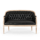 French Country Chesterfield Style Tufted Loveseat