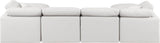 Indulge - Faux Leather 6 Piece Modular Double Chaise Sectional