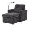 Multifunctional Chenille Recliner Sofa With Storage And Phone Bracket