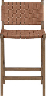 Entwine - Vegan Leather Upholstered Counter Stool - Painted Brown