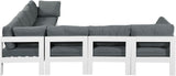 Nizuc - Outdoor Patio 7 Piece Modular Sectional With White Frame