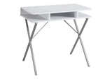 Computer Desk For Home Office, Laptop, Storage Shelves, Modern Convenient Design - White