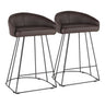Canary - Counter Stool (Set of 2) - Black Metal