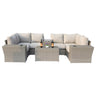 Outdoor Wicker Sectional With Weather Resistant Cushions And Table
