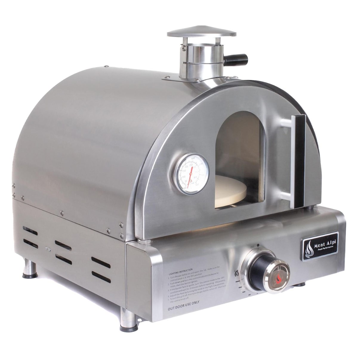 Mont Alpi Portable Natural Gas Outdoor Pizza Oven - MAPZ-SS