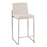 Fuji - Contemporary High Back Counter Stool, Functional Design