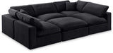 Comfy - 6 Piece Velvet Sectional