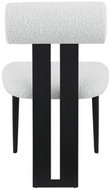 Dario - Boucle Dining Chair With Black Frame (Set of 2)