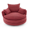 360° Swivel Accent Barrel Chair With Dual Layer Cushion And 3 Removable Pillows
