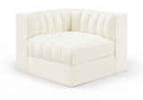 Rummi - Velvet Performance Fabric Upholstered Modular Corner Chair