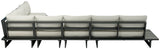 Maldives - 5 Piece Water Resistant Outdoor Patio Modular Sectional With Gray Base